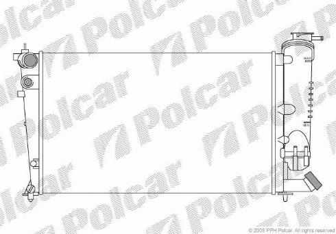 Polcar 570708-3 - Jäähdytin,moottorin jäähdytys inparts.fi