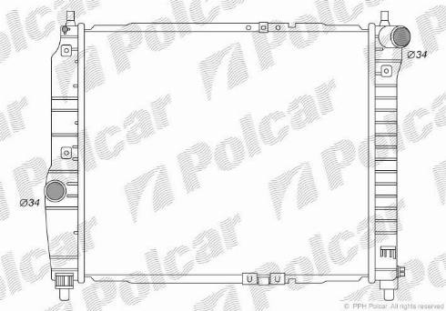 Polcar 250008 - Jäähdytin,moottorin jäähdytys inparts.fi