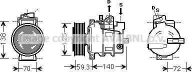 Prasco AIAK313 - Kompressori, ilmastointilaite inparts.fi