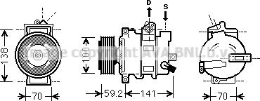 Prasco AIK329 - Kompressori, ilmastointilaite inparts.fi