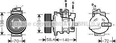 Prasco AIAK262 - Kompressori, ilmastointilaite inparts.fi