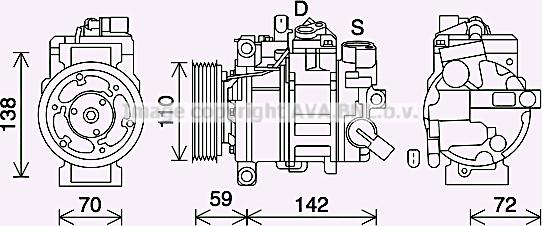 Prasco AIK411 - Kompressori, ilmastointilaite inparts.fi