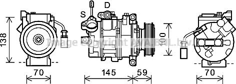 Prasco AIK342 - Kompressori, ilmastointilaite inparts.fi