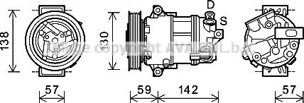 Prasco ALK126 - Kompressori, ilmastointilaite inparts.fi