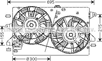 Prasco FD7502 - Tuuletin, moottorin jäähdytys inparts.fi