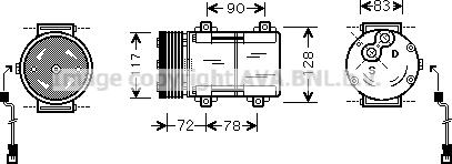 Prasco FDAK285 - Kompressori, ilmastointilaite inparts.fi