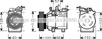 Prasco HYK324 - Kompressori, ilmastointilaite inparts.fi