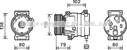 Prasco RTK474 - Kompressori, ilmastointilaite inparts.fi