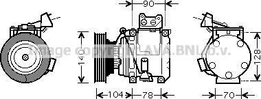 Prasco TOK438 - Kompressori, ilmastointilaite inparts.fi