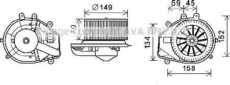 Prasco VN8352 - Sähkömoottori, sisätilanpuhallin inparts.fi