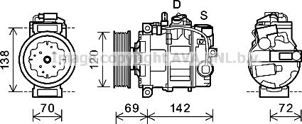 Prasco VNK321 - Kompressori, ilmastointilaite inparts.fi