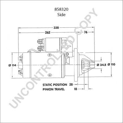 Prestolite Electric 858320 - Käynnistinmoottori inparts.fi