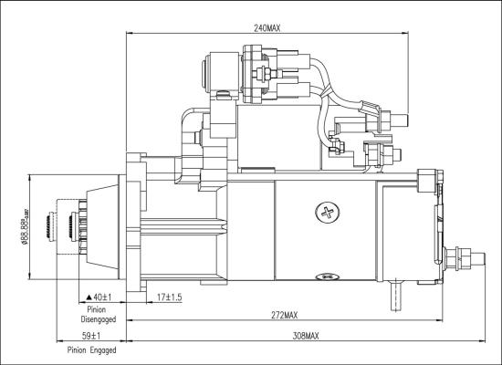 Prestolite Electric M90R3539SE - Käynnistinmoottori inparts.fi