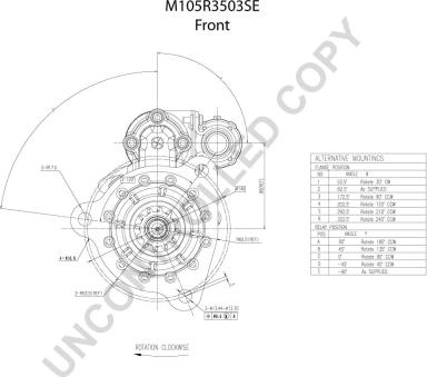 Prestolite Electric M105R3503SE - Käynnistinmoottori inparts.fi