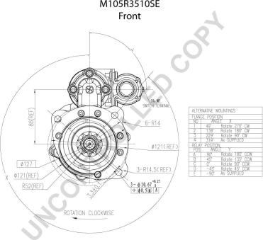 Prestolite Electric M105R3510SE - Käynnistinmoottori inparts.fi