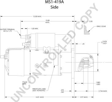 Prestolite Electric MS1-419A - Käynnistinmoottori inparts.fi