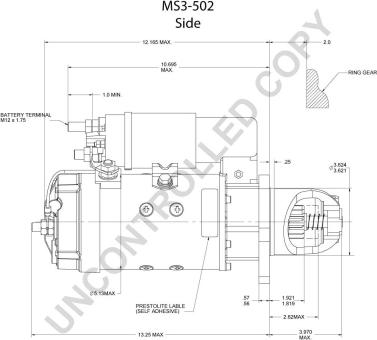 Prestolite Electric MS3-502 - Käynnistinmoottori inparts.fi