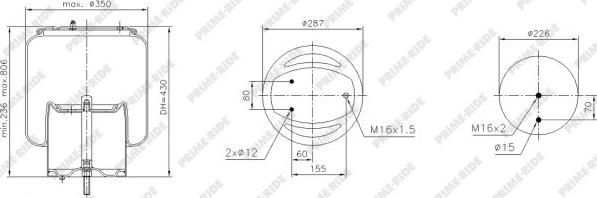 Prime-Ride 1R14-869 - Metallipalje, ilmajousitus inparts.fi