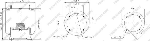 Prime-Ride 1R14-824 - Metallipalje, ilmajousitus inparts.fi