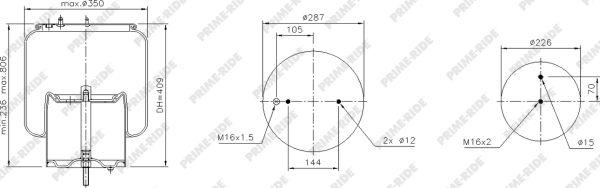 Prime-Ride 1R14-753 - Metallipalje, ilmajousitus inparts.fi