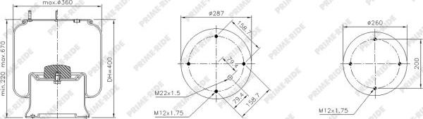 Prime-Ride 1R14-705 - Metallipalje, ilmajousitus inparts.fi