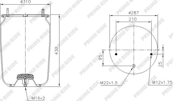 Prime-Ride 1R14-701 - Metallipalje, ilmajousitus inparts.fi