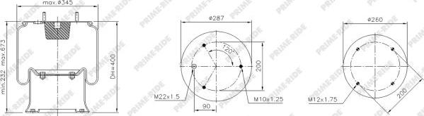 Prime-Ride 1R14-718 - Metallipalje, ilmajousitus inparts.fi