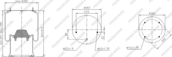 Prime-Ride 1R14-728 - Metallipalje, ilmajousitus inparts.fi