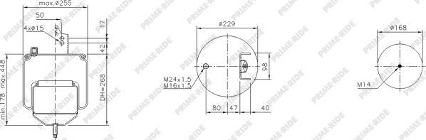 Prime-Ride 1R10-707 - Metallipalje, ilmajousitus inparts.fi