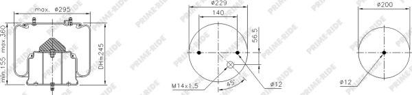 Prime-Ride 1R11-845 - Metallipalje, ilmajousitus inparts.fi