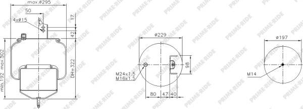 Prime-Ride 1R11-805 - Metallipalje, ilmajousitus inparts.fi