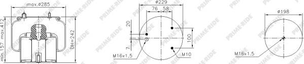 Prime-Ride 1R11-797 - Metallipalje, ilmajousitus inparts.fi