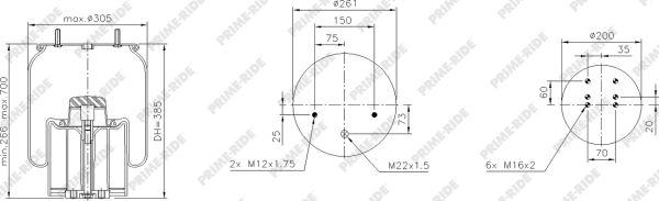 Prime-Ride 1R11-743 - Metallipalje, ilmajousitus inparts.fi