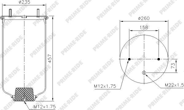 Prime-Ride 1R11-705 - Metallipalje, ilmajousitus inparts.fi