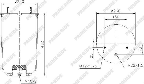 Prime-Ride 1R11-703 - Metallipalje, ilmajousitus inparts.fi