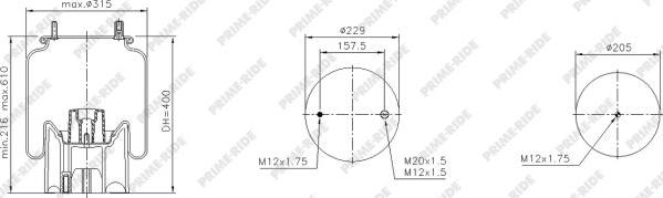 Prime-Ride 1R11-772 - Metallipalje, ilmajousitus inparts.fi