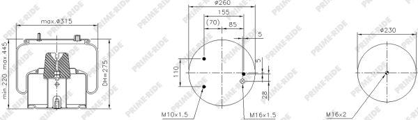 Prime-Ride 1R12-768 - Metallipalje, ilmajousitus inparts.fi