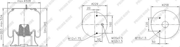 Prime-Ride 1R12-705 - Metallipalje, ilmajousitus inparts.fi