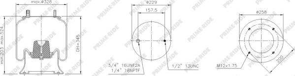 Prime-Ride 1R12-716 - Metallipalje, ilmajousitus inparts.fi