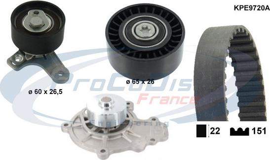 Procodis France KPE9720A - Vesipumppu + jakohihnasarja inparts.fi