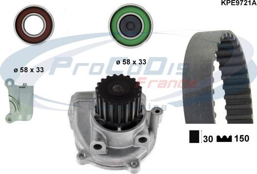 Procodis France KPE9721A - Vesipumppu + jakohihnasarja inparts.fi