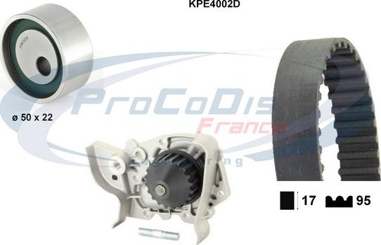 Procodis France KPE4002D - Vesipumppu + jakohihnasarja inparts.fi