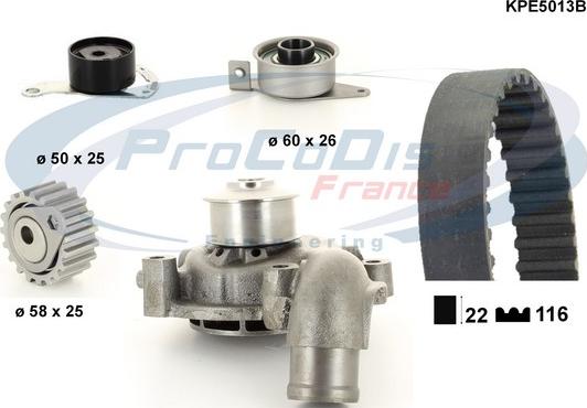 Procodis France KPE5013B - Vesipumppu + jakohihnasarja inparts.fi