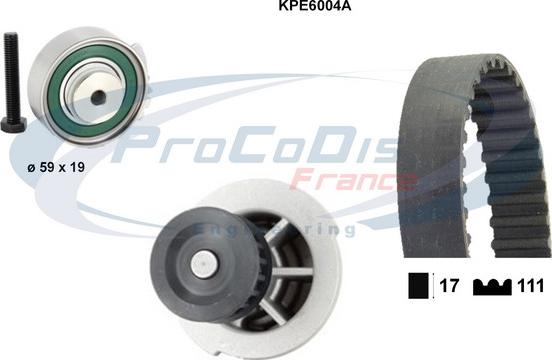 Procodis France KPE6004A - Vesipumppu + jakohihnasarja inparts.fi