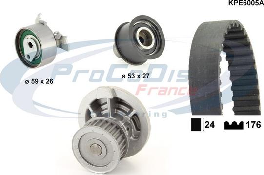 Procodis France KPE6005A - Vesipumppu + jakohihnasarja inparts.fi