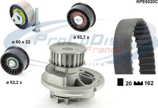 Procodis France KPE6020C - Vesipumppu + jakohihnasarja inparts.fi