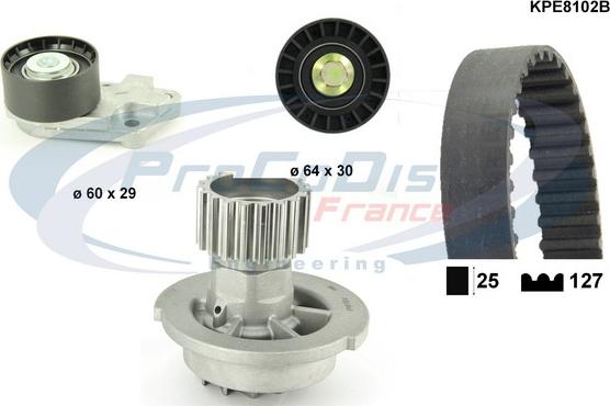 Procodis France KPE8102B - Vesipumppu + jakohihnasarja inparts.fi