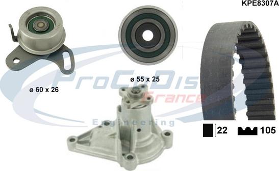 Procodis France KPE8307A - Vesipumppu + jakohihnasarja inparts.fi