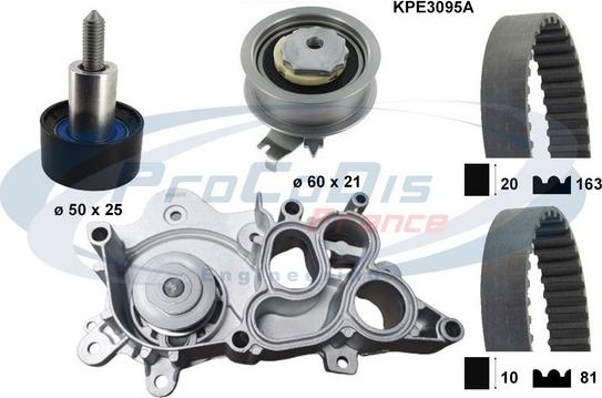 Procodis France KPE3095A - Vesipumppu + jakohihnasarja inparts.fi