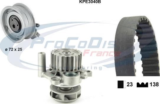 Procodis France KPE3040B - Vesipumppu + jakohihnasarja inparts.fi